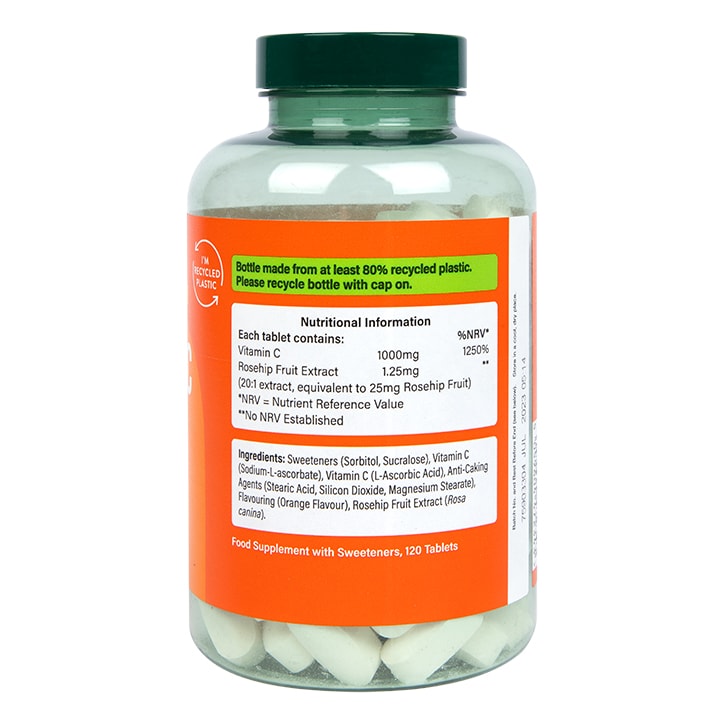 Holland & Barrett High Strength Chewable Vitamin C 1000mg 120 Tablets